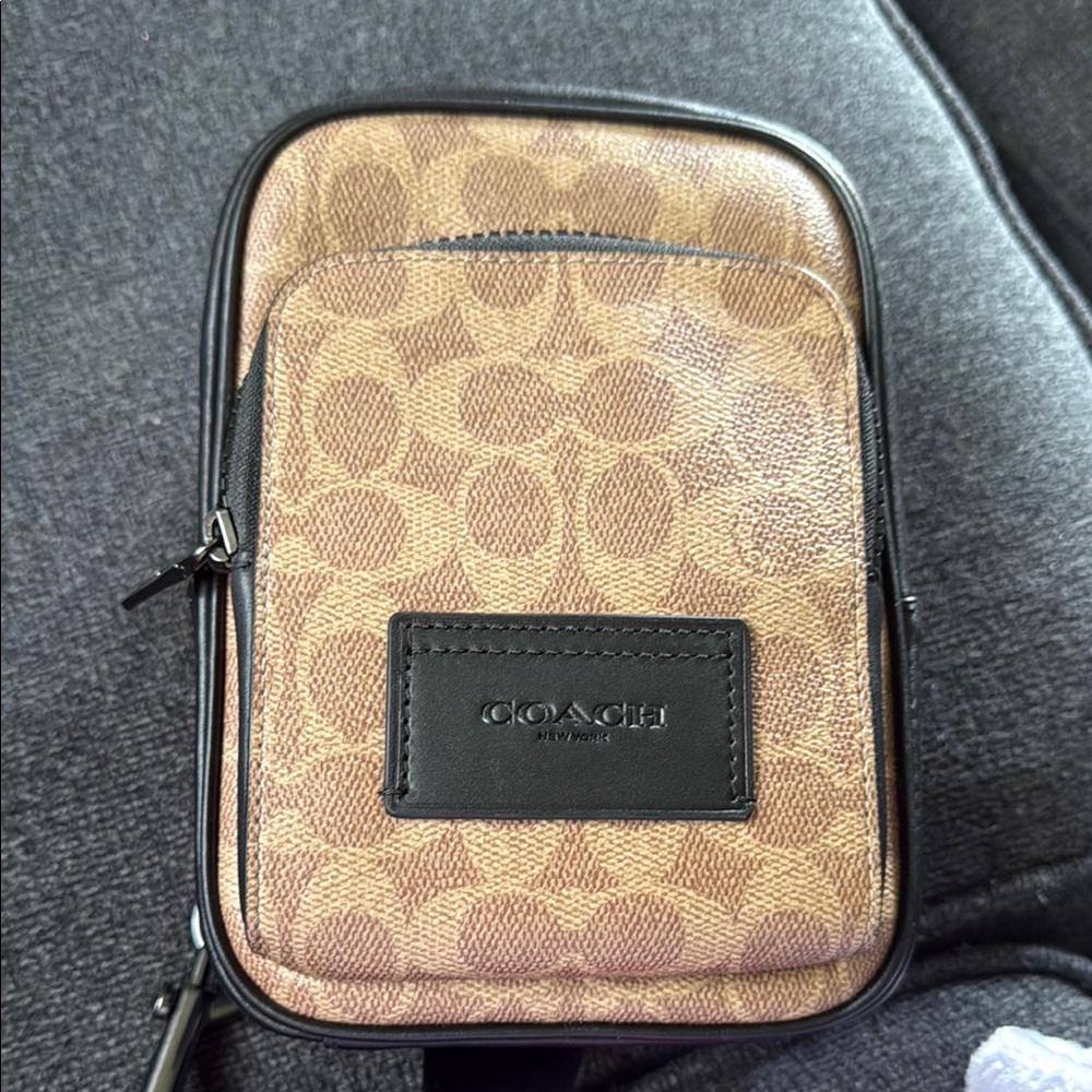Coach Tan and Black Men's Bag
